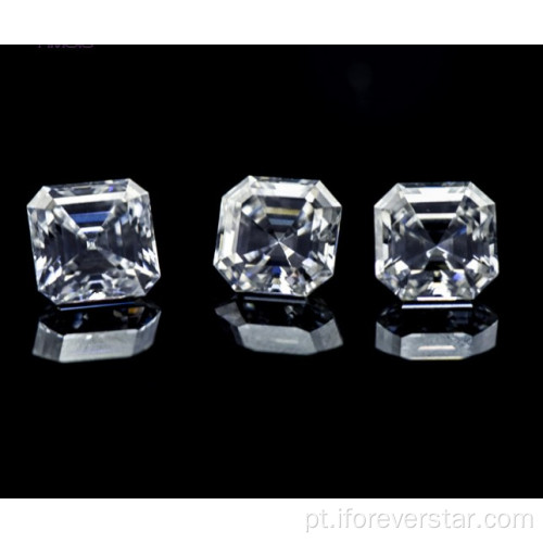 Brilhante D Cor 6mm Asscher Cut Moissanite Loose